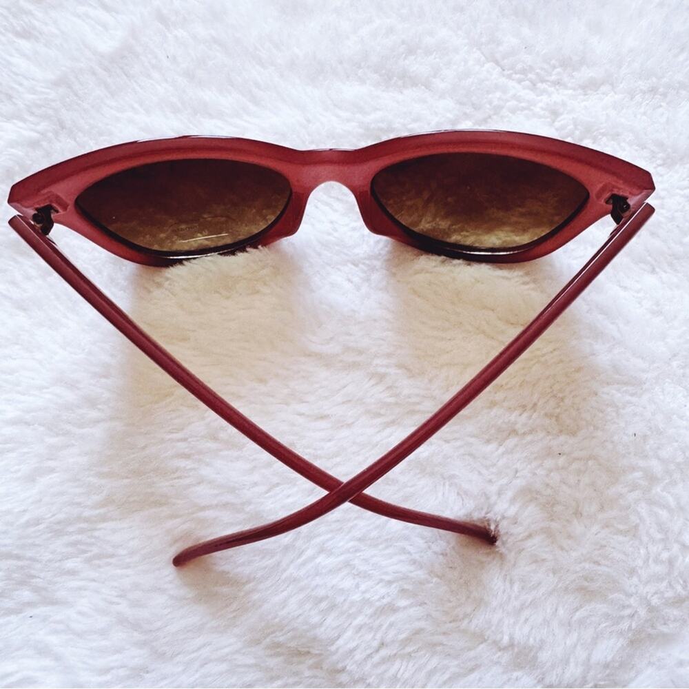 Mina Burgundy Brown Chic Sunglasses - Picture 10 of 12